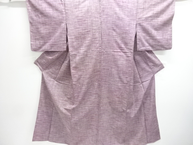 JAPANESE KIMONO / ANTIQUE VARIED HORIZONTAL STRIPE PATTERN WOVEN TSUMU